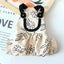 Cartoon Bunny Teddy York Dog Overalls Breathable Summer Spring Leisure Clothes for Cats Pocket Decorate Pet Boy Puppy T Shirt