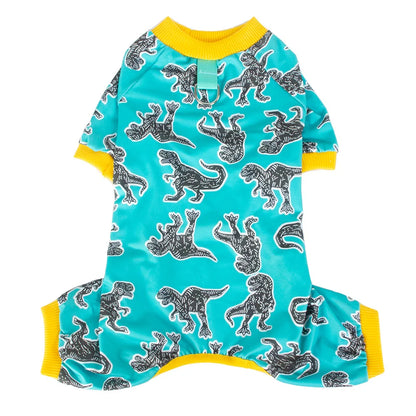 Dinosaurs Dog Pajamas for Small Dogs, Soft One Piece Jumpsuit Lightweight Halloween Puppy Onesie Pet Clothes Doggie Bodysuit