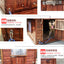 Large new solid wood kennel outdoor waterproof dog house with mat and cold-proof pet dog cage carbonized golden retriever woo