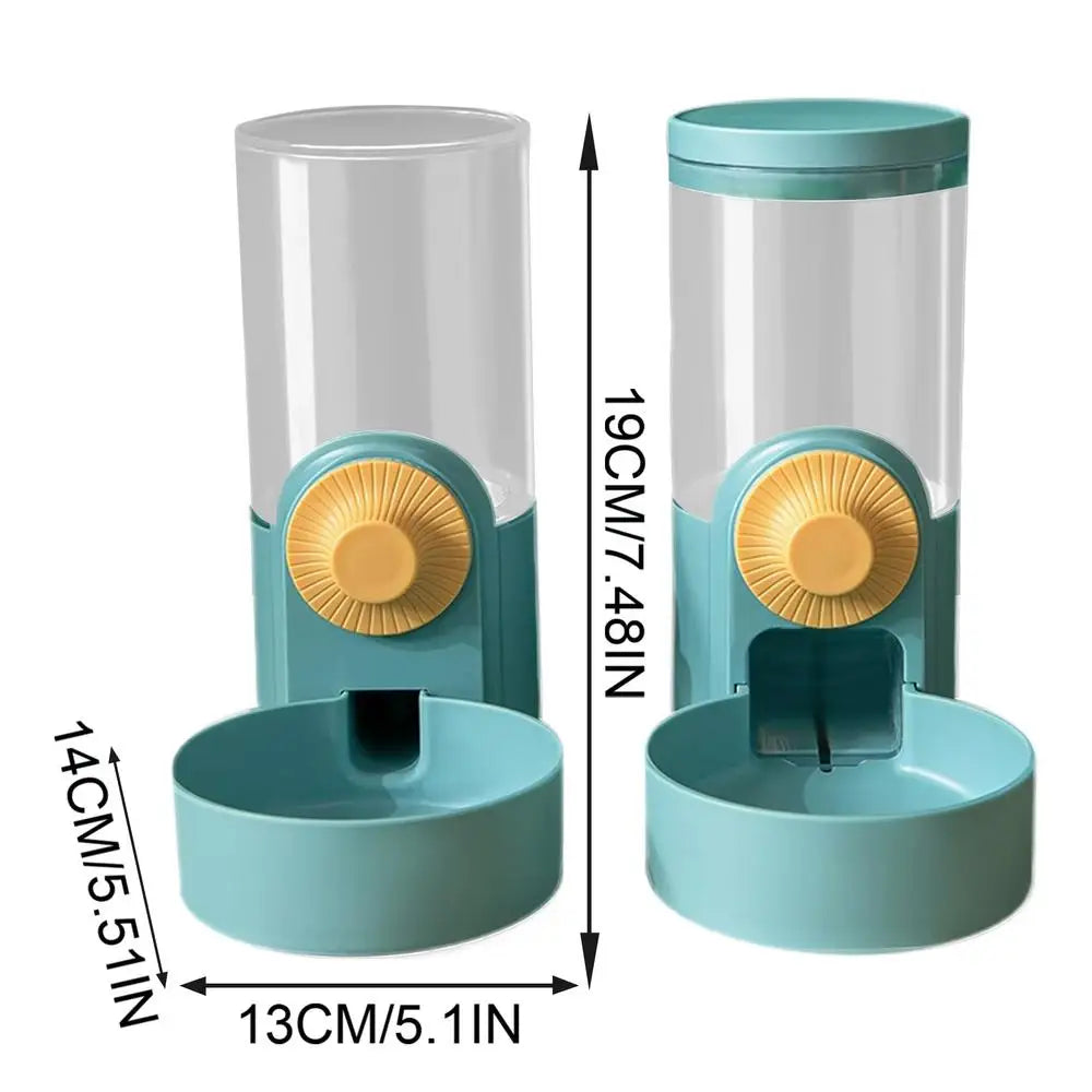 1000ml Pet Rabbit Feeder Automatic Pet Food Water Dispenser Large Capacity Bunny Feeder Pet Cage Food Water Bowl For Puppy Cat