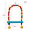 Colorful Frosting  Pet Parrot Swing toys Stand Rack Squirrel Bird Branch Perches Chew Bite Toys with bell Birds Cage Acce