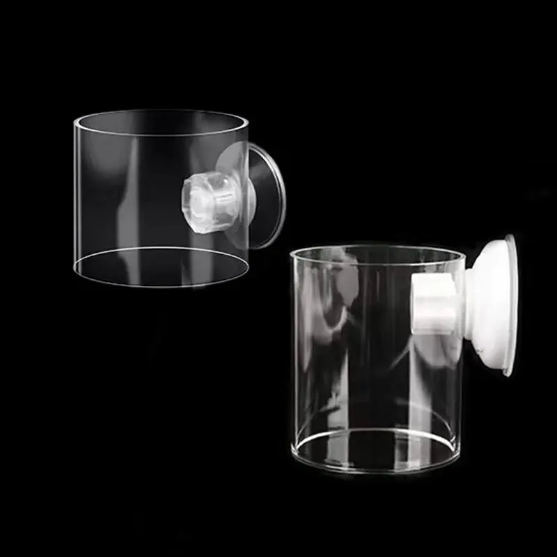 1Pcs Fish Feeding Aquarium Feeding Ring Fish Tank Station Floating Food Tray Feeder Aquarium Accessory with Strong Suction Cups