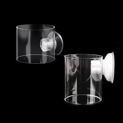 1Pcs Fish Feeding Aquarium Feeding Ring Fish Tank Station Floating Food Tray Feeder Aquarium Accessory with Strong Suction Cups