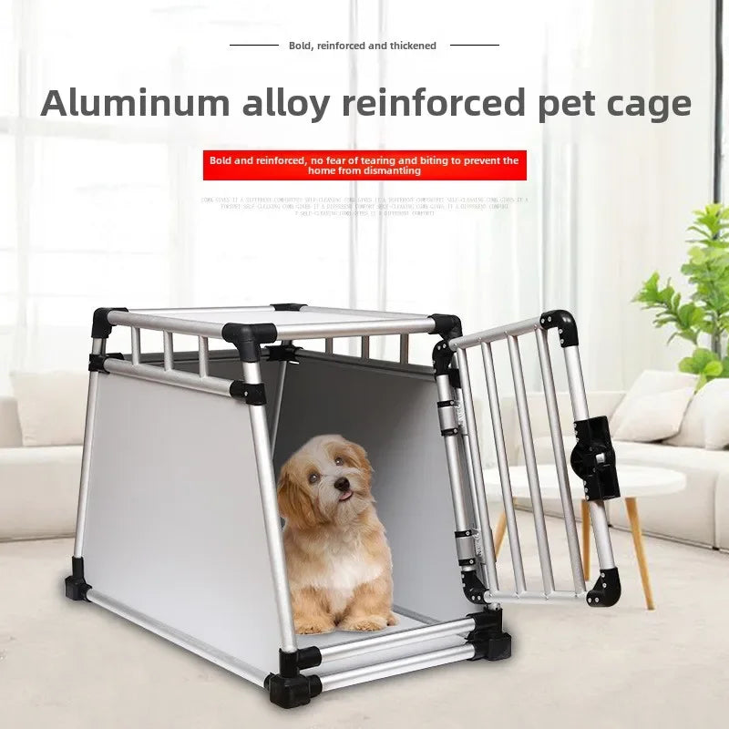 Directly from the manufacturer dog cage, car pet cage air transportation Thickened ventilated aluminum firm pet dog dog cat cage