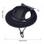 Breathable Dogs Sun Hats Round Brim Dog Visor Hat Outdoor Breathable Sun Protection With Ear Holes Mesh Sun With Adjustable Chin