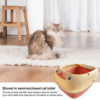 Large Cat Pan Cat Litter Pan Cat Litter Pan Cat Litter Container For Poop Large Cat Pan Litter Container With Scoop High Sided