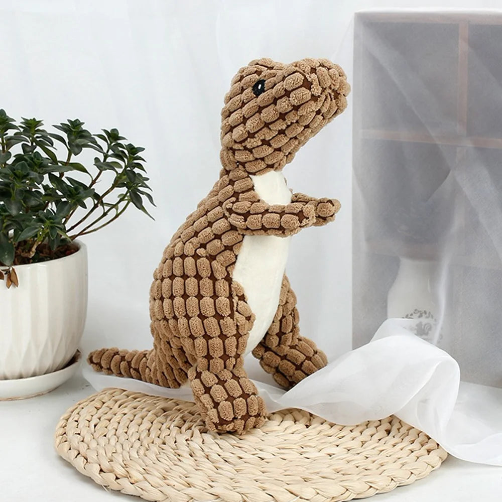 Pet Dog Squeaky Plush Dinosaur Toys Interactive Dog Chew Toys Plush Stuffing Pet Supplies Small Dog Chew Molar Toys