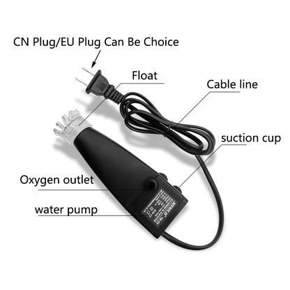 5W Aquarium Surface Oil Skimmer Filter Mute Auto Oil Film Processor Remove Tool for Aquarium Fish Tank Water Filtration 220-240V