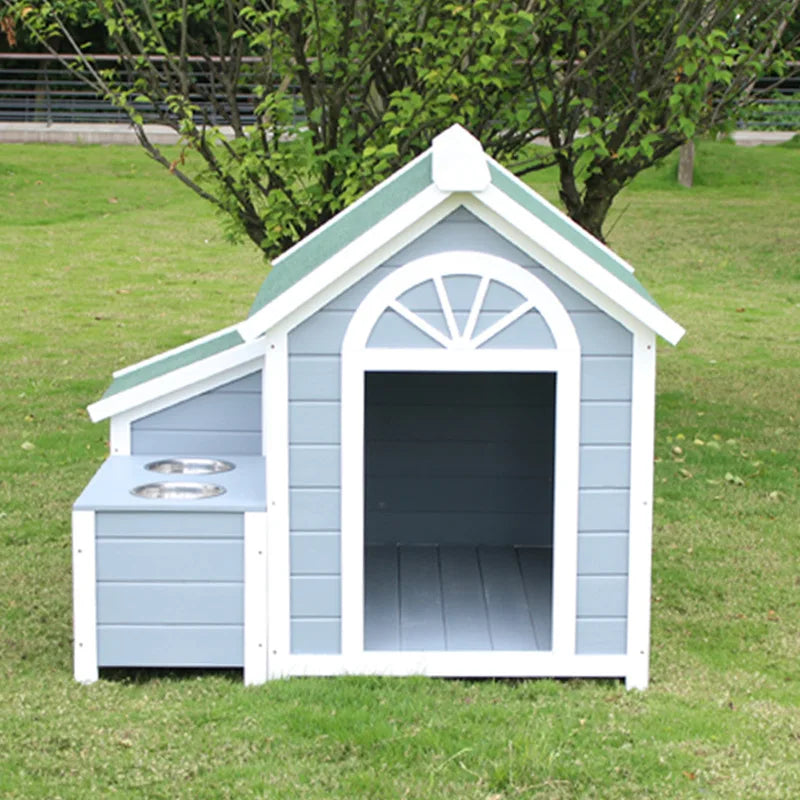 All Seasons Solid Wood Dog House Outdoor Rainproof Outdoor Pet Kennel Large Kennel