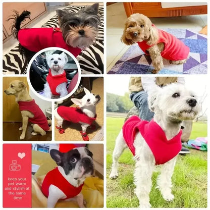 Winter Warm Pet Pullover Coat Dog Clothes Small Dog Sweater Puppy Fleece Vest