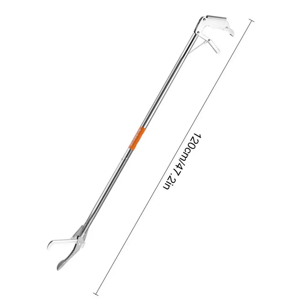 Multifunctional 1.2m Snake Catcher Tongs Foldable Handling Tool Snake Catcher Stainless Steel Snake Hook Catcher Grabber Tool