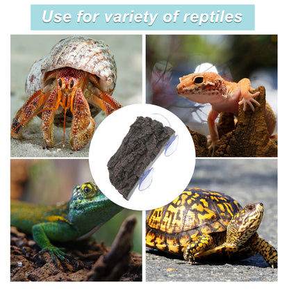 UXCELL Pet Turtle Basking Platform with Suction Cups Resin Floating Turtle Platform Artificial Stone Fake Rock Habitat Decor