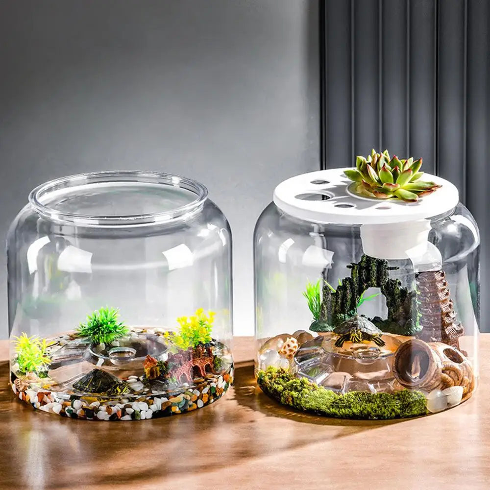 Large Turtle Tank Transparent Turtle Aquarium Turtle Tank With Lid Turtle Terrarium Tortoise Enclosure With Removable Cover