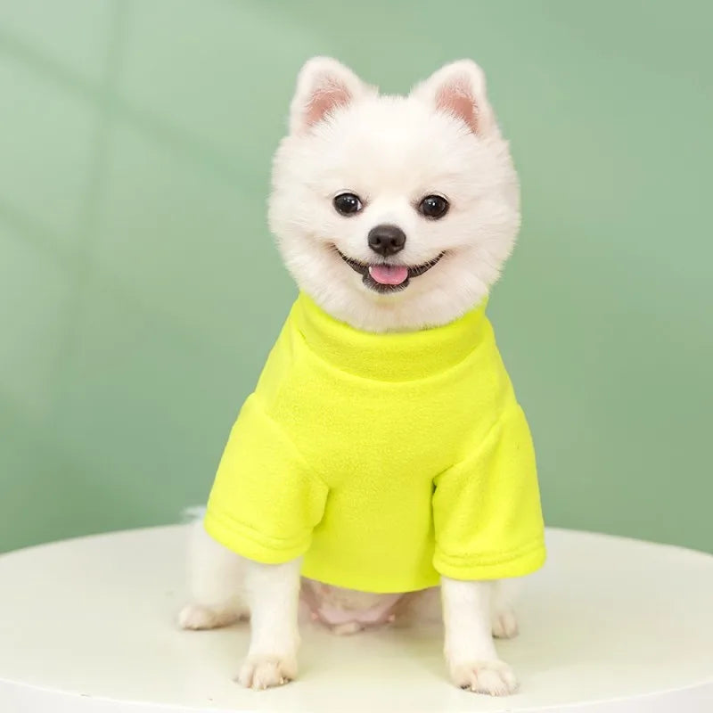 Fleece Dog Jacket Winter Dog Clothes Chihuahua French Bulldog Clothing Pet Costume with Harness D-Ring Luxury Kitten Puppy Coat