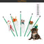 Cat Toy Cat Teaser Sticks Christmas Series Cat Stick Doll Old Reindeer Cat Stick Christmas Gift Bells Pet Supplies.