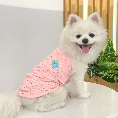 Spring and summer small dog clothing minimalist suspender thin breathable small and medium-sized dog pet cat clothing supplies