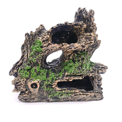 Artificial Aquarium Decoration Resin Tree Root Aquatic Fish Tank Ornament Decor Tree Hole Crystal Shrimp Dodge Breeding House