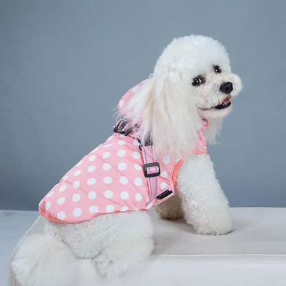 Winter Reflective Large Pet Dog Jacket With Harness Warm Clothes For Labrador Waterproof Coat Chihuahua French Bulldog Outfits