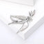 Swallow Holding A Branch Brooch Women's Alloy Rhinestone Bird Badge Fashionable and Versatile Suit Coat Corsage Jewelry Pin