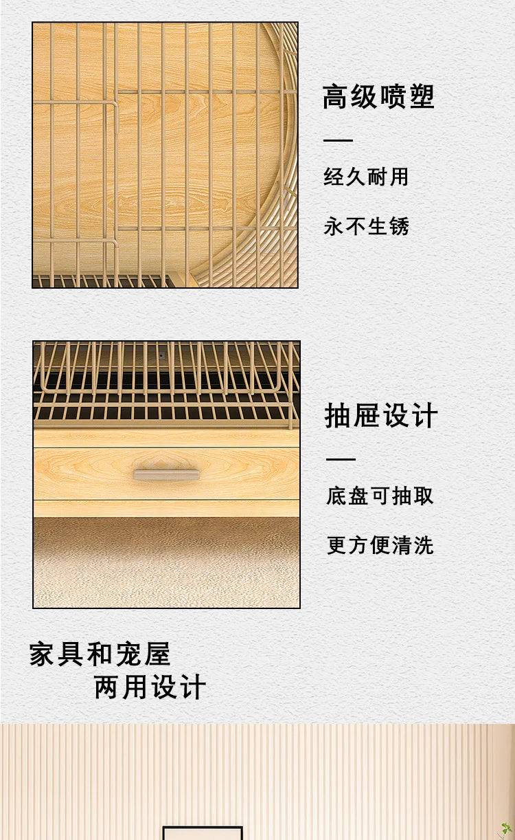 Popular luxury dog cage, small and medium-sized Shiba Inu Corgi creative modeling dog house dog cabinet, indoor kennel with toi