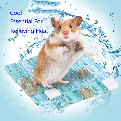 Small Pet Summer Cooling Pad Cool Mat Resin Cooler Beds for Chinchilla Guinea Pig Hamster Accessories High Quality