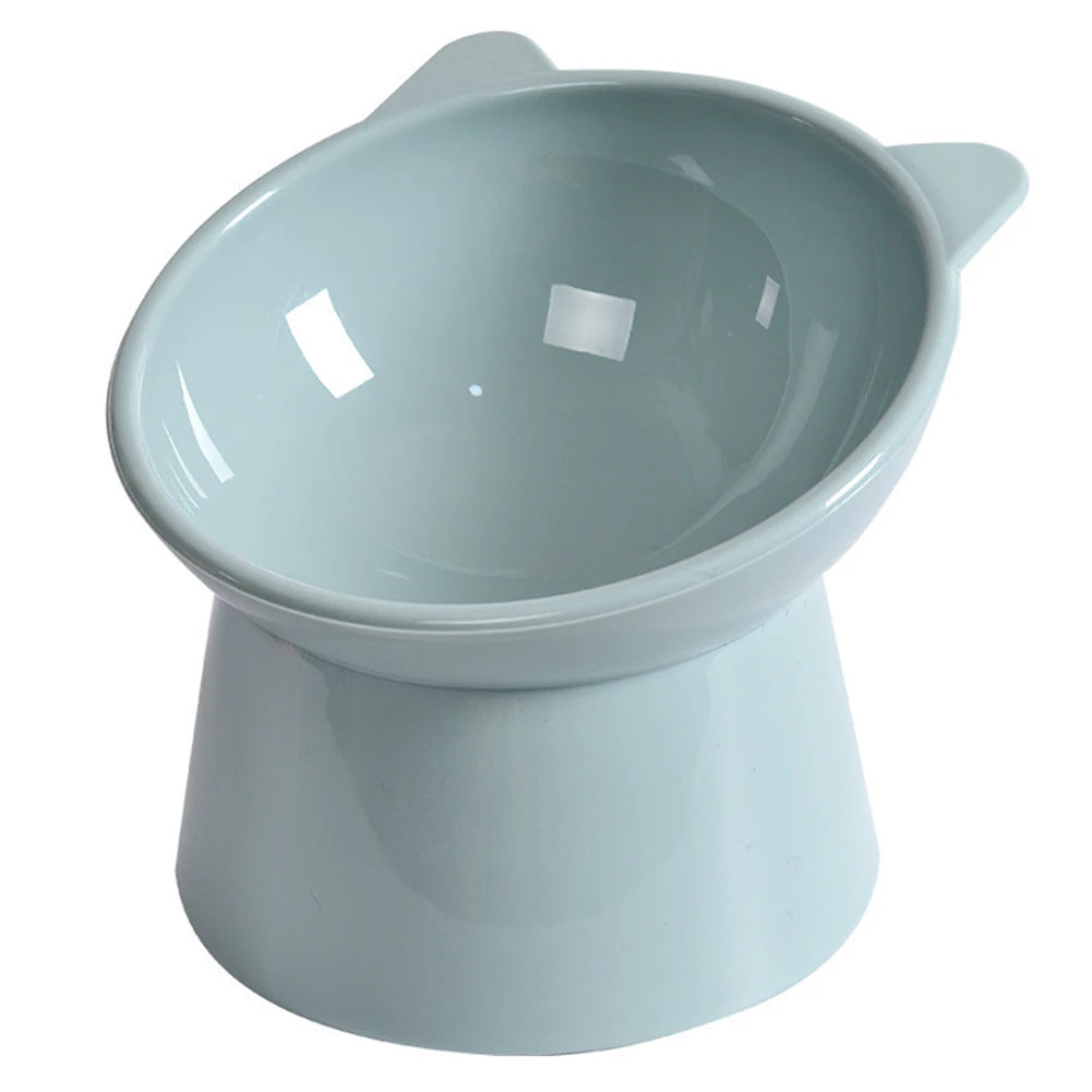 Pet Cat Dog Bowl High Foot Dog Bowl Neck Protector Cat Pet Food Water Bowl Anti-Overturning Binaural Washable Pet Feeding Bowl