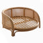 South East Asia Natural Indonesian True Rattan Teddy Nest Summer Cool Round Pomeranian Small Pet Cat Dog Kennel