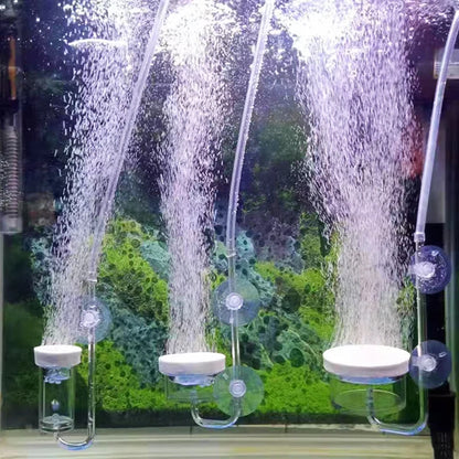 High transparency Acrylic Air Pump Sand Stone Aquarium Oxygen Pump Fresh Air Stone Nano Bubble Bar Aquarium Fish Tank Aerator