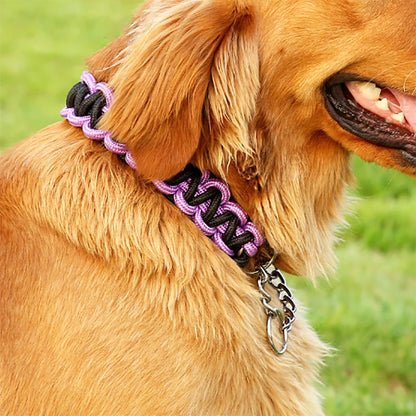 130cm Pet Dog Leash Double Row Adjustable Pet Collar Nylon Leash Double Colors Canvas For Medium Large Dogs Accessoires Hot-Sale