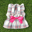 Plaid Dog Dress Cute Princess Dresses Cat Plaid Vest Small and Medium-sized Pet Clothing Classical Style Printed Pattern Clothes