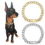 Luxury Design Cuban Chain Dog Collar with Quick Buckle for Small Medium Large Dogs Cats 15MM Gold Chain Pet Necklace Jewelry