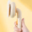 Cat Deshedding Brush Cat Brush For Shedding Curved Comb Teeth Brush With Release Button Portable Pet Massage Brushes For Massage