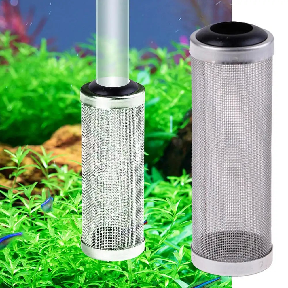 Aquarium Filter Guard Fish Filter Guard Inlet Filter Stainless Steel Pre-Filter Cover Intake Strainer Safe Guard For Fish Shrimp