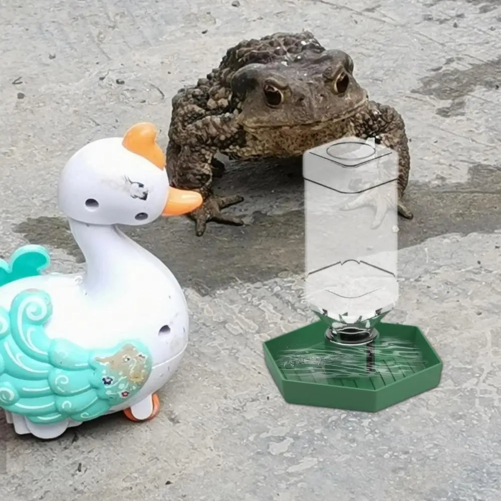 Automatic Reptile Water Dish Feeder Automatic Reptile Water Dish With Bottle Tortoise Turtle Water Dispenser For Bearded Dragons
