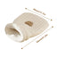 Pet Mat Warming Pad Sack Washable Cozy Cats Beds Easy Access Cat Sleeping Bag With Cute Bear Pattern For Cats And Small Dog
