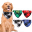 Pet Neckerchief Adjustable Strap Dog Bandanas Collars for Small Large Dogs Puppy Pet Products Plaid Scarves Pet Cat Accessories