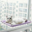 Foldable Cat Window Hammock Bed Soft Comfortable Space-Saving Cats Sunny Window Seat Cats Climbing Frame Pet Accessories