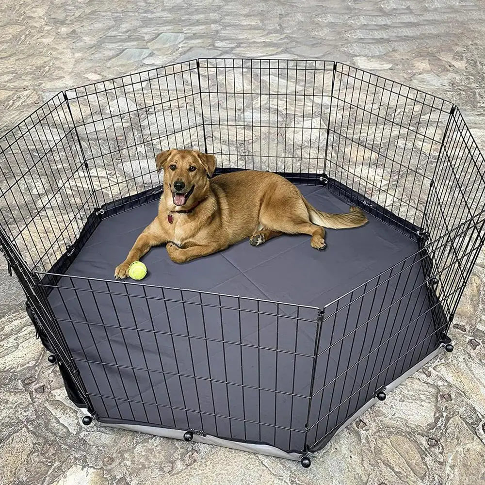 Playpen Cover Puppy Playpen Cover Sun Rain Proof Cover Playpen Cover Fits 8 Panels Dog Pen For Outdoor And Indoor Escape-Proof