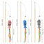 Fashion Cat Wand Toy, Natural Wooden Cat Teaser Wand for Cat, Interactive Elastic String Cat Stick Pole Toy for Indoor Cats
