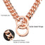 Stainless Steel Dog Chain Collar, Rose Gold Pet Necklace, Strong P Chain Choker for Small and Big Dogs, 15mm Width