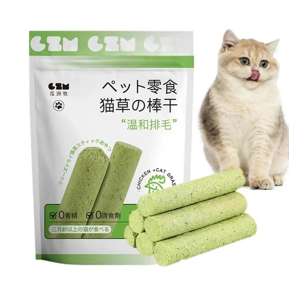 Cat Grass Stick Cat Grass Chewing Stick Natural Teeth Cleaner Removal Row Kitten Pet Snacks Teeth Caring for Kitten Mouth Health
