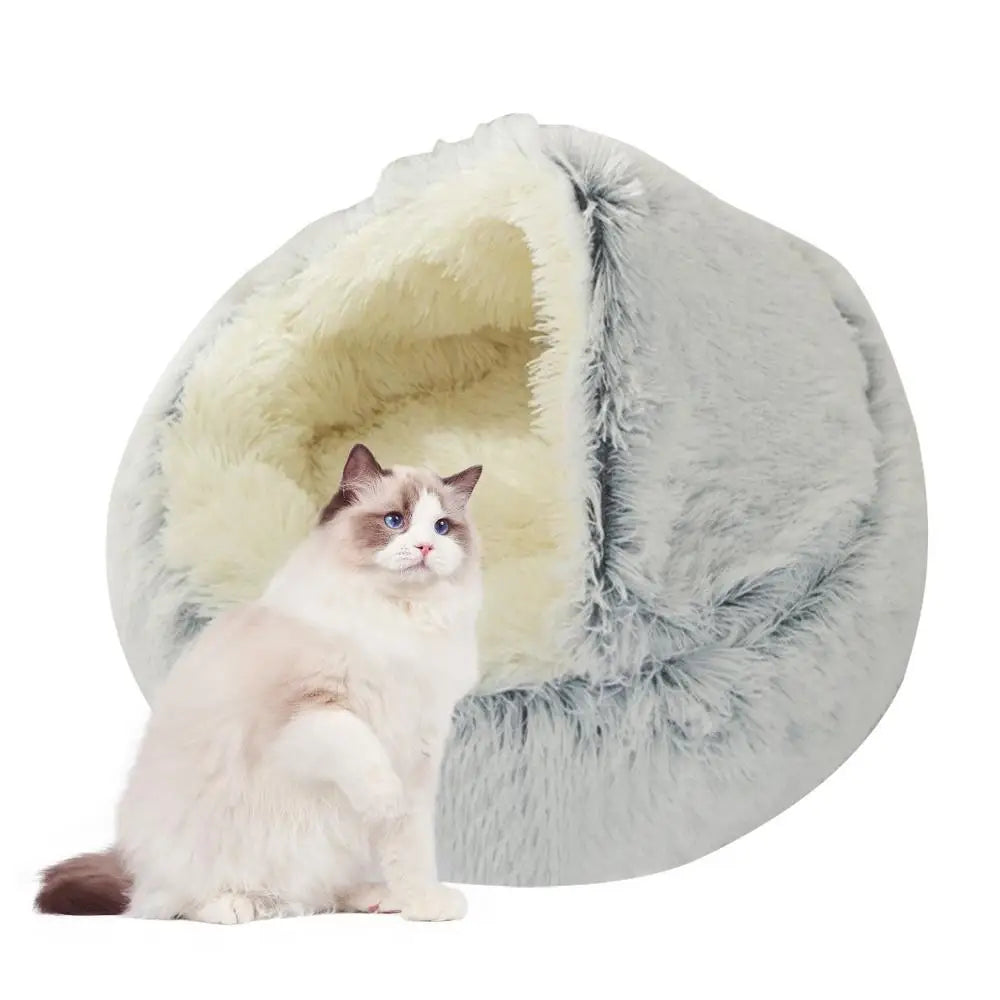 Cat Bed Small Enclosed Pet Bed Pet Cave Bed Comfortable And Soft Fluffy Cat Bed Warm Removable For Cat Small Dogs Large Dogs
