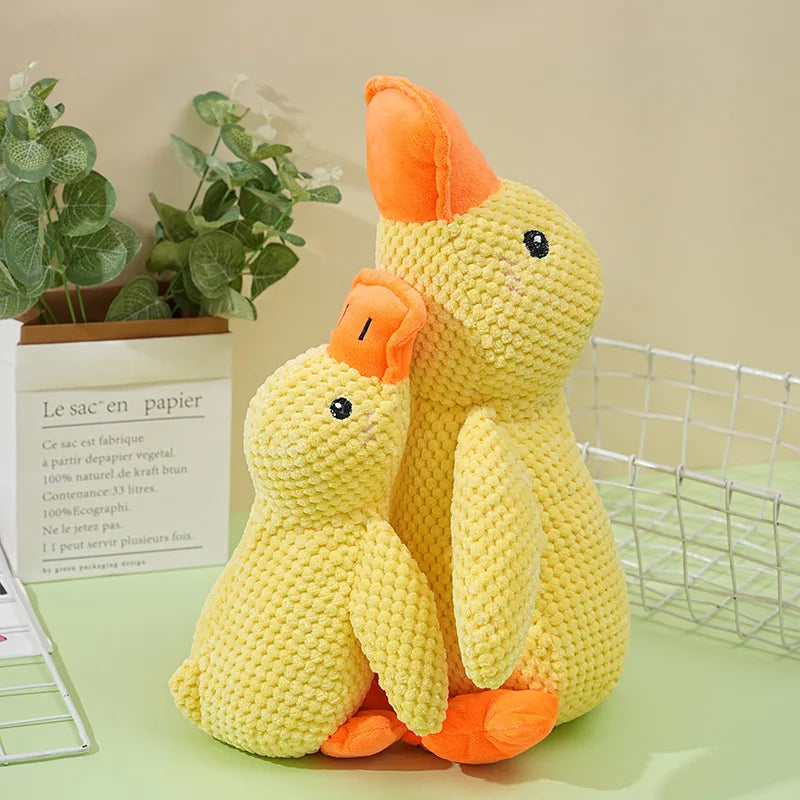 Dog toy plush companion sleeping duck bite resistant grinding sound making toy small and medium-sized dog pet relaxation tool