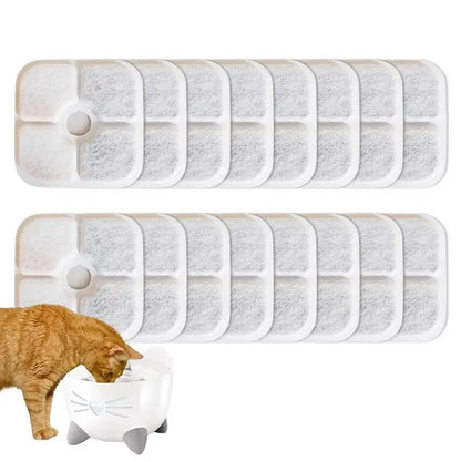 Water Filter for Cat Fountain Triple Layer High Density Cotton Cat Water Fountain Filter Resin Activated Carbon Cat Drinking