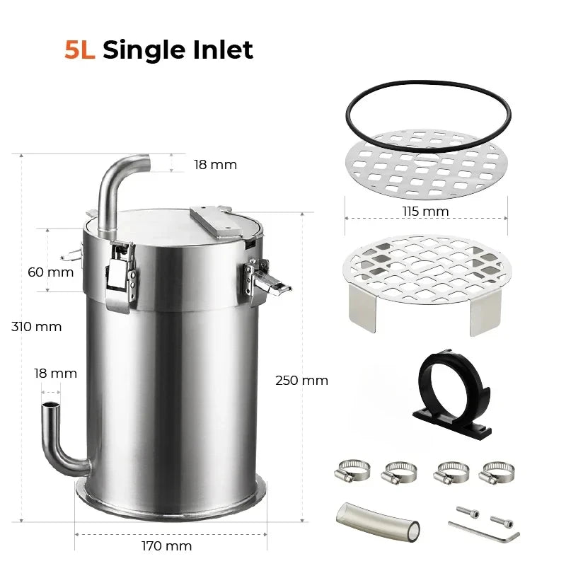 Aquarium External Filter Barrel ADA Style Fish Tank Grass Tank Stainless Steel Pro Canister Filter Premium Filter Barrel 어항 악세사리