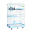 Choose high-quality stainless steel wire PP plastic cat cage with mobile base inexpensive  Wholesale factory price