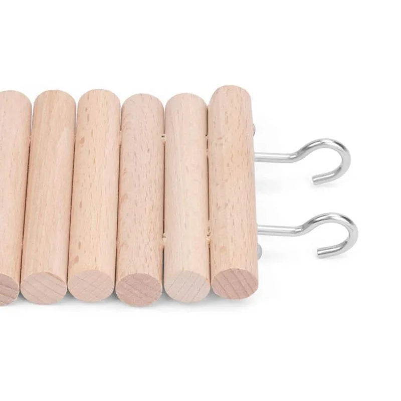 Smooth Wooden Hamster Ladder Climbing Ropeway Hamster Toy Pet Training Round Boardwalk Parrot Boardwalk Parrot Toy Bird Supplies