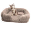Cozy Plush Dog Sofa Bed Square Beds Washable Warm Pet Cushion Orthopedic Lounger Fluffy With Zipper Cover
