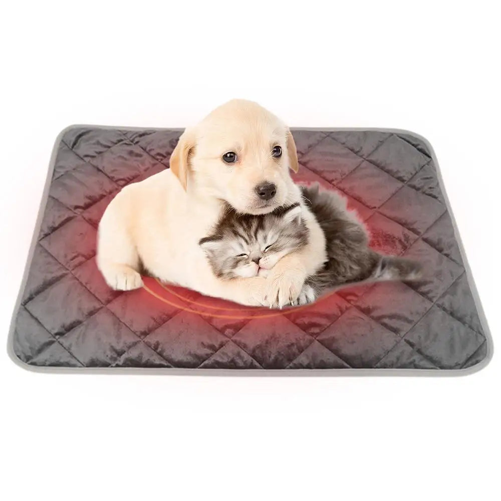 Heating Pad for Cats and Dogs Pet Blankets Temperature Sensing Self Warming Heated Cat Mat, Thermal Blanket, Anti Slip Pads