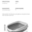 Semi-enclosed Litter Box Spatter-proof Cat Toilet Large Kitten Cleaning Supplies Large Cat Poop Bowl Pet Bupplies